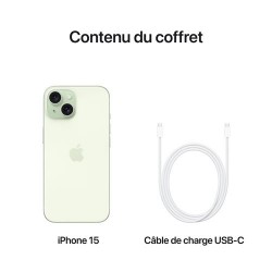 Acheter iPhone 15 128 Go Vert paiement en plusieurs fois - Neuf - Garantie 2 ans